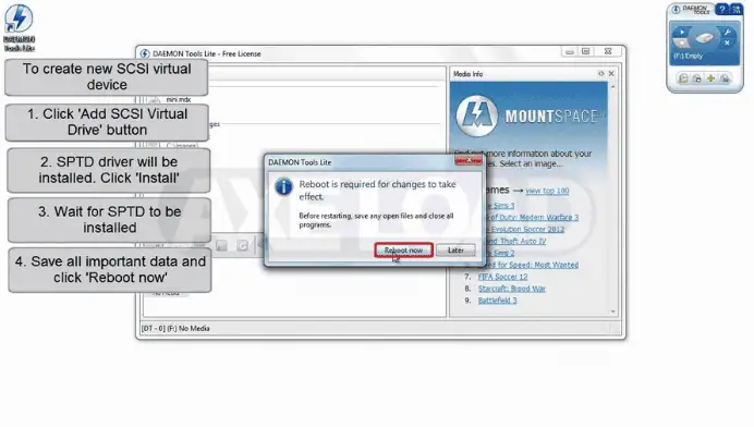 โหลด Daemon Tools Lite Crack v8.4.755 ฟรี โปรแกรมเปิดไฟล์