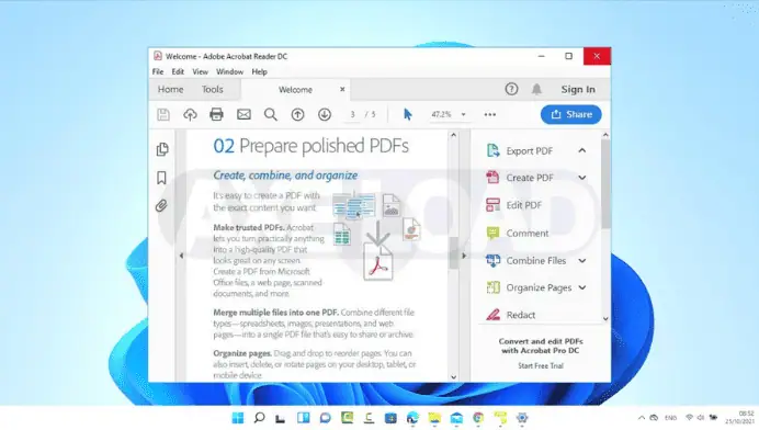โหลดโปรแกรม PDF Adobe Acrobat ฟรี ถาวร​ โปรแกรมแก้ไข PDF